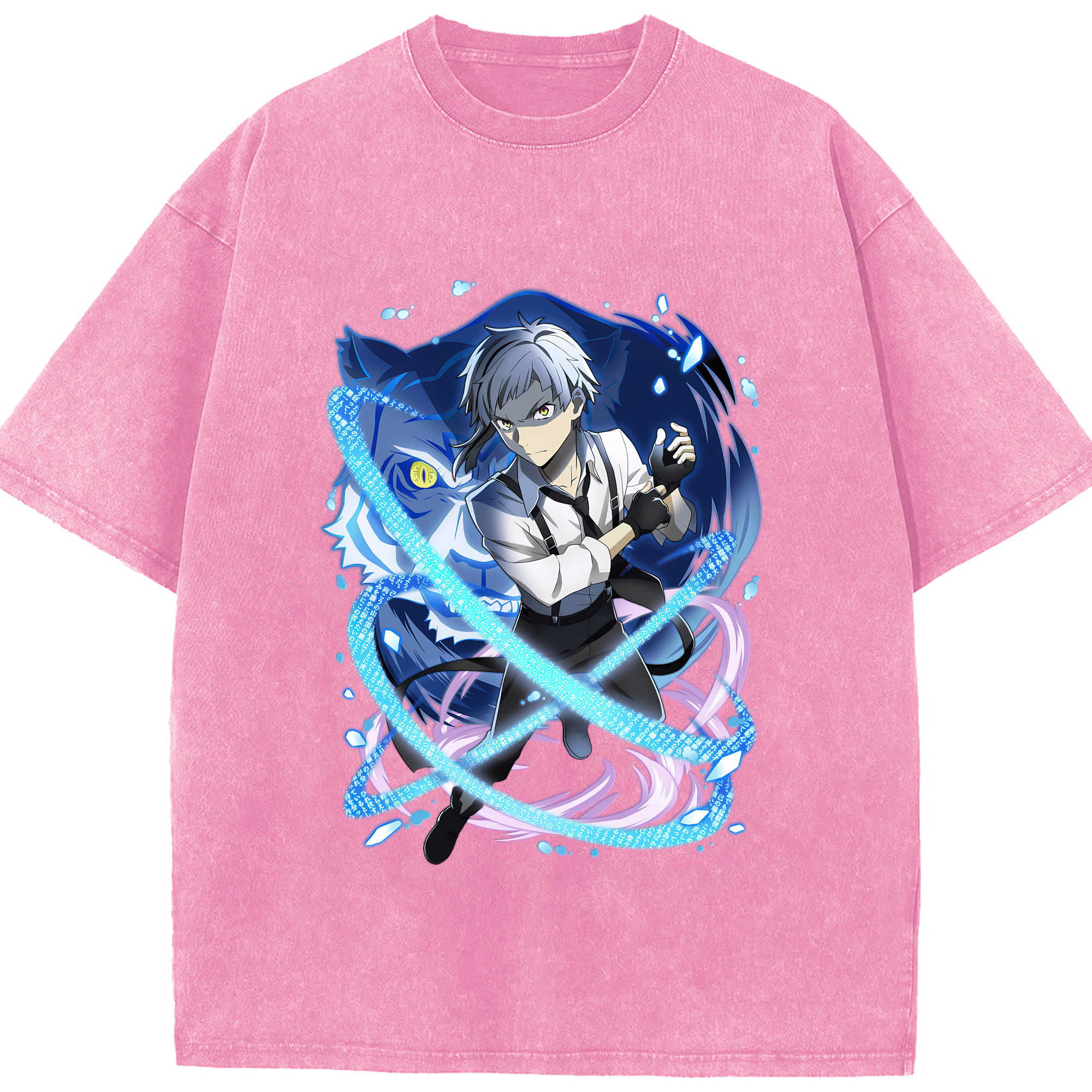 （画像用） 文豪ストレイドッグス Bungo Stray Dogs 綿100% ヴィンテージ風 半袖Tシャツ（フロントプリント）
